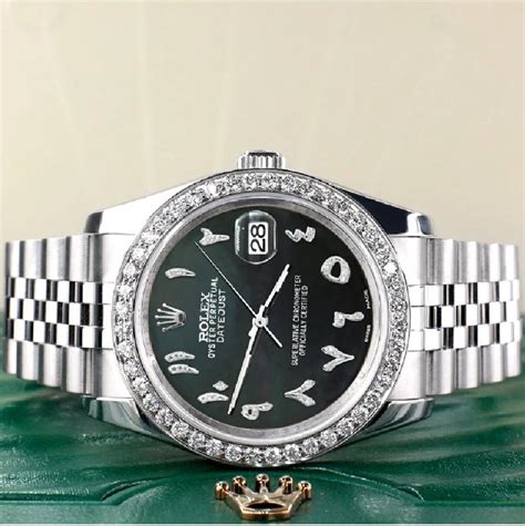 rolex 116200 black mop diamond dial diamond bezel|Rolex 36mm 116200.